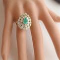 SOLD DIAMOND EMERALD Ring 18ct Gold 3 CARATS of FLASH BLING - GORGEOUS